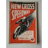 SPEEDWAY - 1934 NEW CROSS V WIMBLEDON