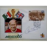 WORLD CUP POSTAL COVER AUTOGRAPHED BY BOBBY CHARLTON