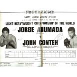 BOXING - JORGE AHUMADA V JOHN CONTEH + STRACEY FINNEGAN BUGNER KNIGHT ETC