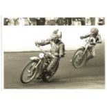 SPEEDWAY - IPSWICH V LEICESTER ORIGINAL PRESS PHOTOGRAPH