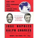 BOXING - JOSE NAPOLES V RALPH CHARLES + CONTEH BUGNER WAITH BURTON ETC