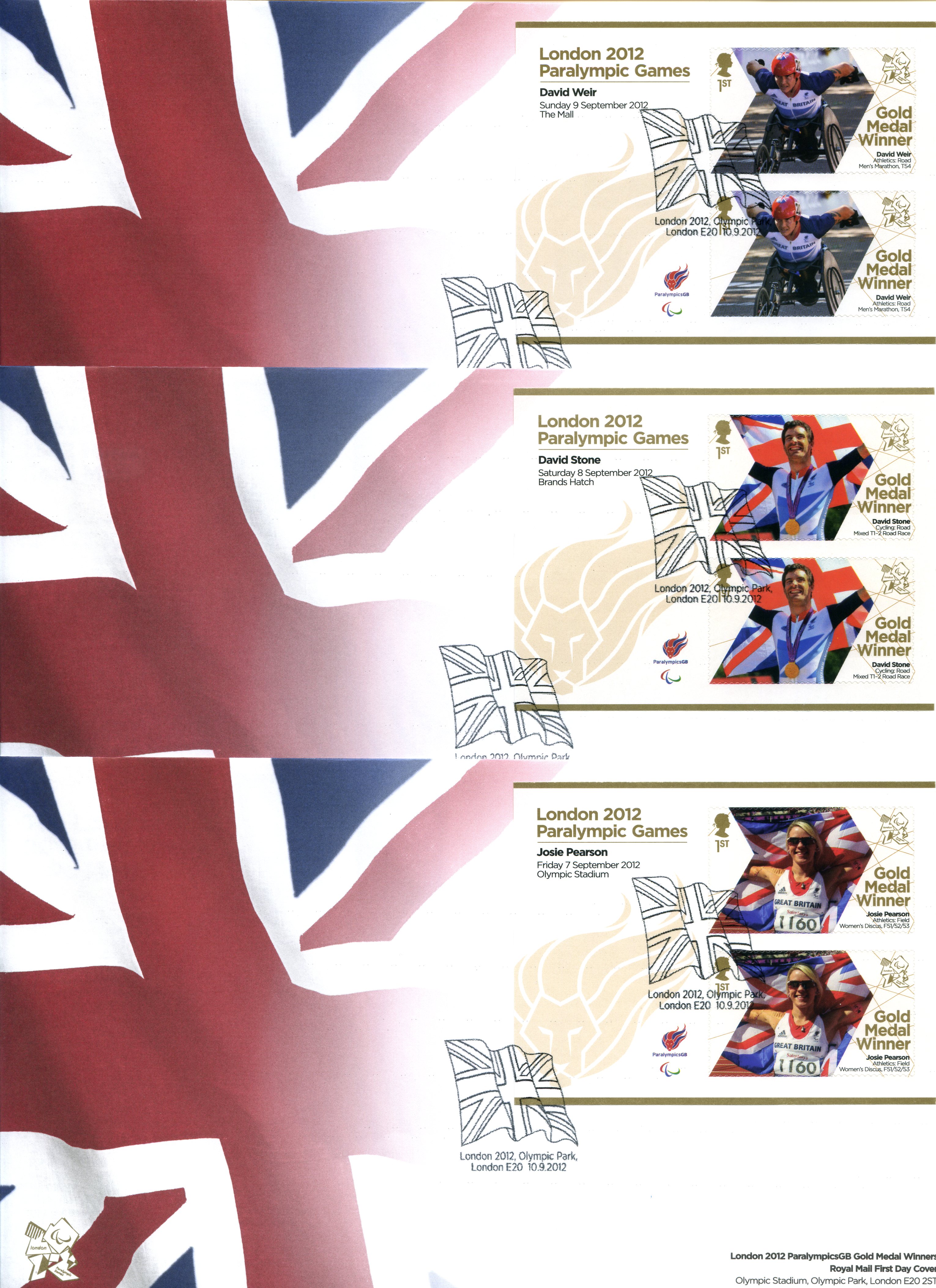 2012 LONDON PARALYMPIC GAMES - FULL SET OF 34 POSTAL COVERS - Image 2 of 9