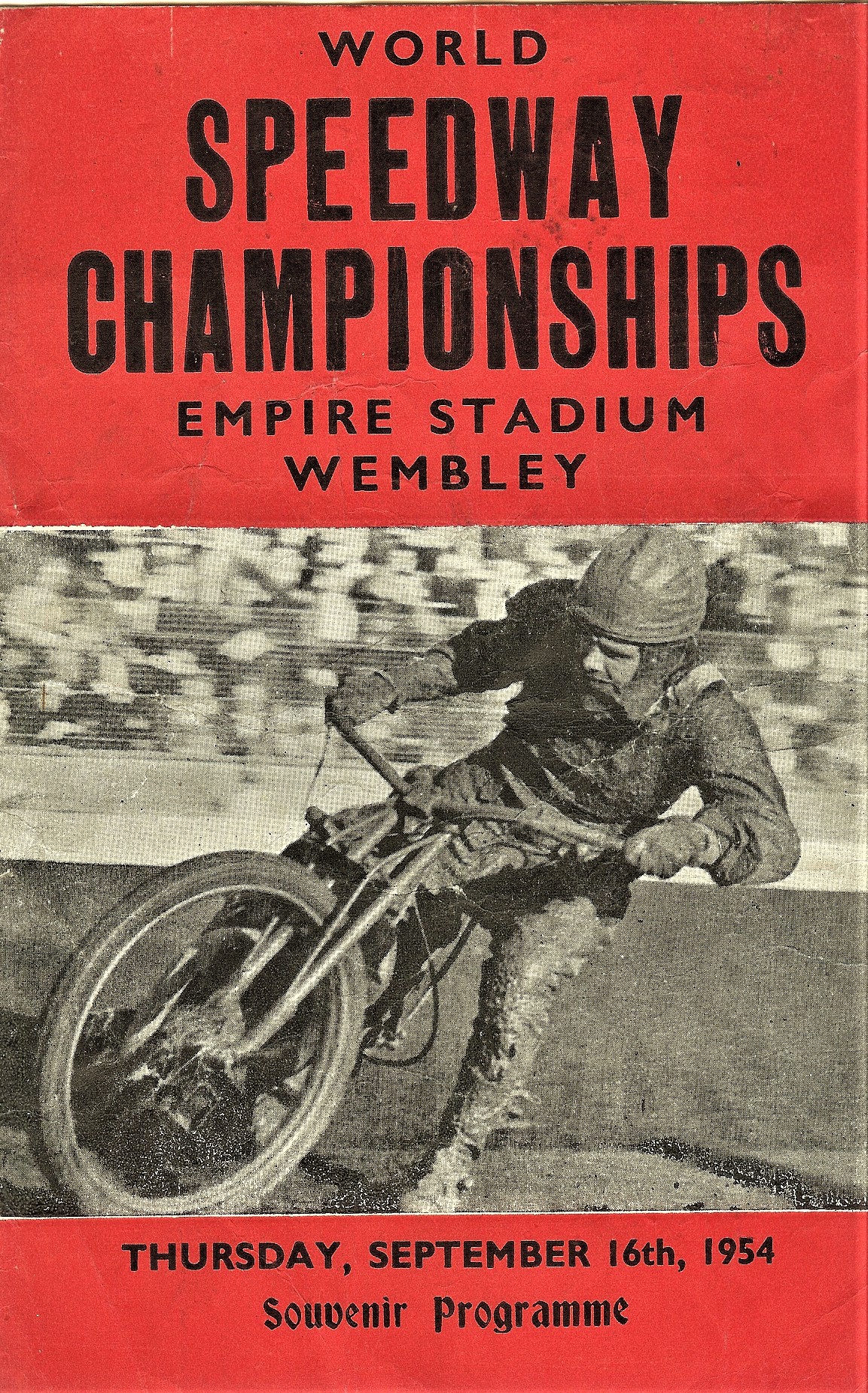 SPEEDWAY - 1954 WORLD FINAL PIRATE PROGRAMME