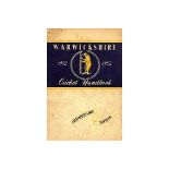 CRICKET - WARWICKSHIRE 1952 HANDBOOK CHAMPIONSHIP EDITION