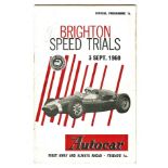 MOTOR RACING - 1960 BRIGHTON SPEED TRIALS PROGRAMME