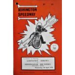 SPEEDWAY - 1972 ASHINGTON'S FIRST EVER MEETING V BIRMINGHAM 5TH APRIL