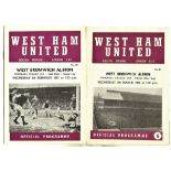 LEAGUE CUP 1965/66 FINAL & 1966/67 S/F WEST HAM V WEST BROMWICH ALBION W.B.A.