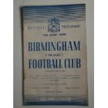 1938-39 BIRMINGHAM RESERVES V WEST BROMWICH ALBION RESERVES