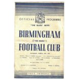 1938/39 BIRMINGHAM RESERVES V SHEFFIELD WEDNESDAY RESERVES SIXTEEN PAGES