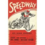 SPEEDWAY - RYE HOUSE V RAYLEIGH ROVERS 22/09/1957