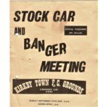 STOCK CAR AND BANGER RACING - 27/09/1970 PROGRAMME @ KIRKBY TOWN F.C.