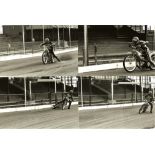 SPEEDWAY - LEICESTER LIONS ORIGINAL PHOTOGRAPHS X 4