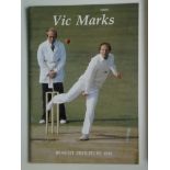 CRICKET - VIC MARKS AUTOGRAPHED 1988 BENEFIT BROCHURE ( SOMERSET )