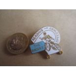 SPEEDWAY - READING RACERS GILT BADGE