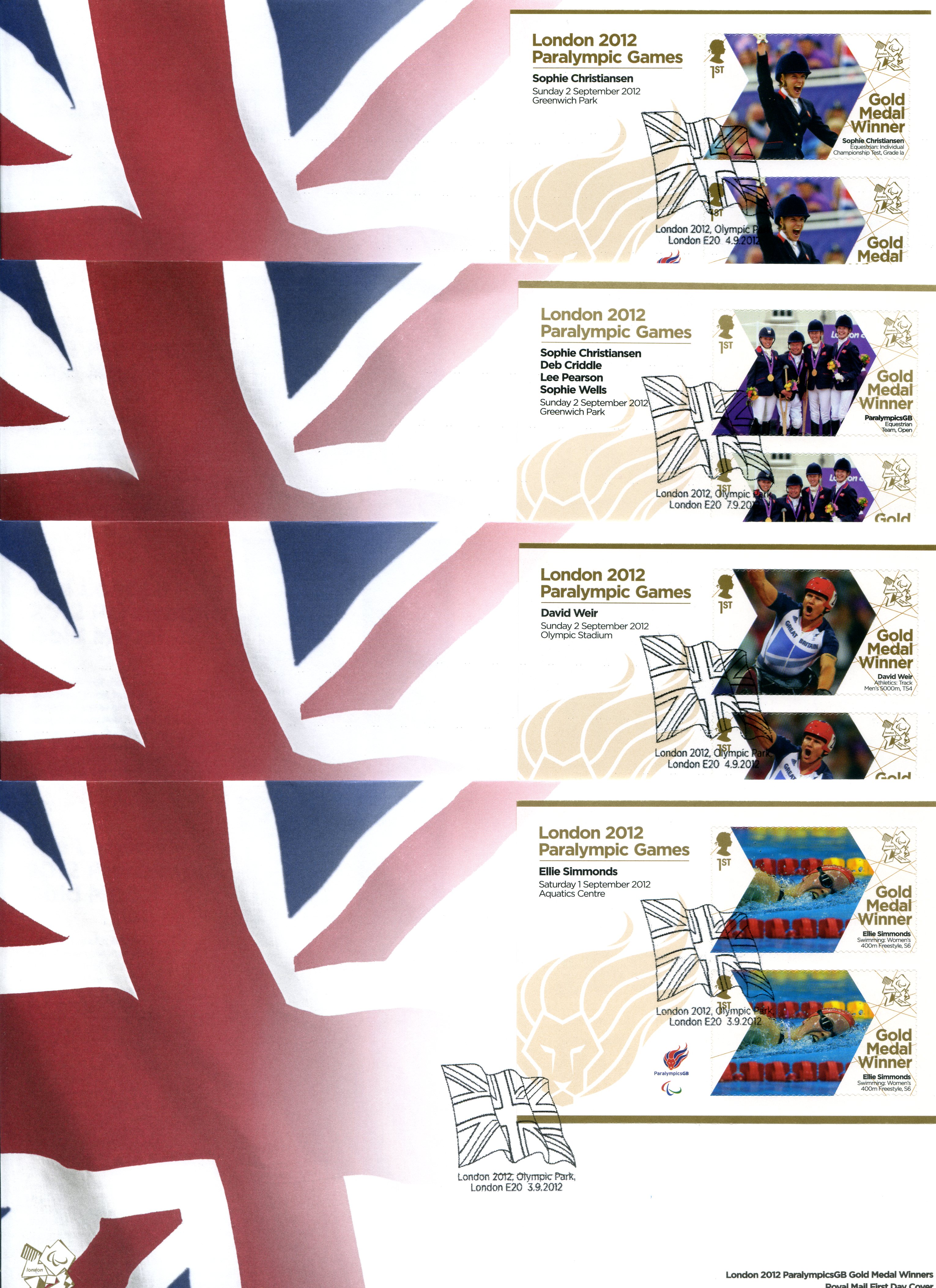 2012 LONDON PARALYMPIC GAMES - FULL SET OF 34 POSTAL COVERS - Image 5 of 9