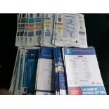 COLLECTION OF BIRMINGHAM CITY TEAM SHEETS X 65