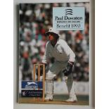 CRICKET - PAUL DOWTON AUTOGRAPHED 1990 BENEFIT BROCHURE ( MIDDLESEX )