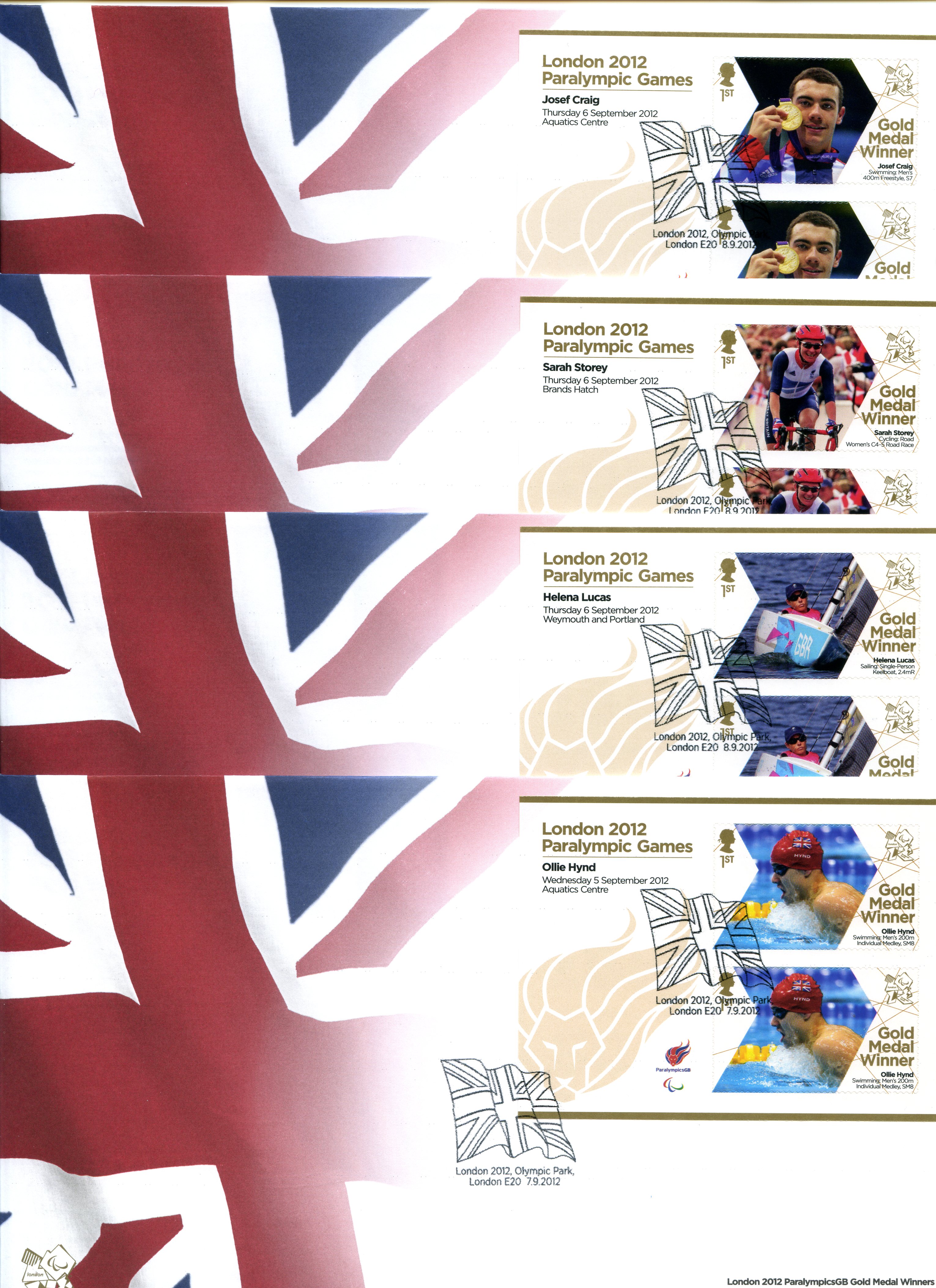 2012 LONDON PARALYMPIC GAMES - FULL SET OF 34 POSTAL COVERS - Image 3 of 9