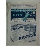 1938-39 MANCHESTER CITY RESERVES V WEST BROMWICH ALBION RESERVES