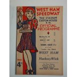 SPEEDWAY - WEST HAM V HACKNEY WICK - LONDON CUP