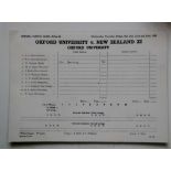CRICKET - 1958 OXFORD UNIVERSITY V NEW ZEALAND SCORECARD