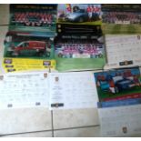 BULK LOT OF ASTON VILLA TEAM POSTERS & PRINTED AUTOGRAPH SHEETS X 50+