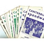 SPEEDWAY- 1969 CANTERBURY HOMES X 12 NELSON CREWE MIDDLEBROUGH READING ETC