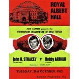 BOXING - JOHN H. STRACEY V BOBBY ARTHUR + CONTEH MINTER REVIE STEVENS ETC.