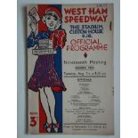 SPEEDWAY - 1934 WEST HAM V BIRMINGHAM & WEMBLEY