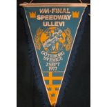 SPEEDWAY - ULLEVI GOTHENBURG SWEDEN 1977 PENNANT