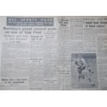 1947 HIBERNIAN ABERDEEN BURNLEY BOLTON WOLVES BIRMINGHAM LEEDS VILLA RUGBY UNION