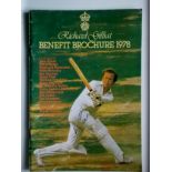 CRICKET - RICHARD GILLIAT AUTOGRAPHED BENEFIT BROCHURE 1978 ( HAMPSHIRE )