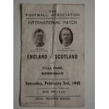 1945 ENGLAND V SCOTLAND AT VILLA PARK