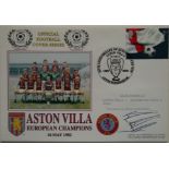 ASTON VILLA 1982 EUROPEAN CUP WINNERS POSTAL COVER - AUTOGRAPHED BY KEN McNAUGHT