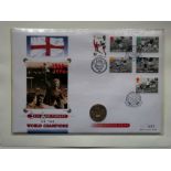 1966 WORLD CUP POSTAL COVER WITH COIN