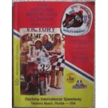 MOTORCYCLE RACING - DAYTONA 1978 CLASSICS PROGRAMME AND SEW-ON