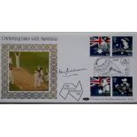 CRICKET - AUSTRALIAN BICENTENARY POSTAL COVER AUTOGRAPHED BY DON BRADMAN