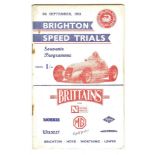 MOTOR RACING - 1953 BRIGHTON SPEED TRIALS PROGRAMME