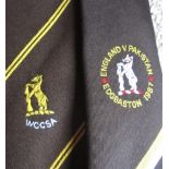 CRICKET - 1987 ENGLAND V PAKISTAN & WARWICKSHIRE CCSA TIE'S