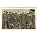 SPEEDWAY - LEICESTER HUNTERS ORIGINAL PHOTOGRAPH WITH SIGNATURES