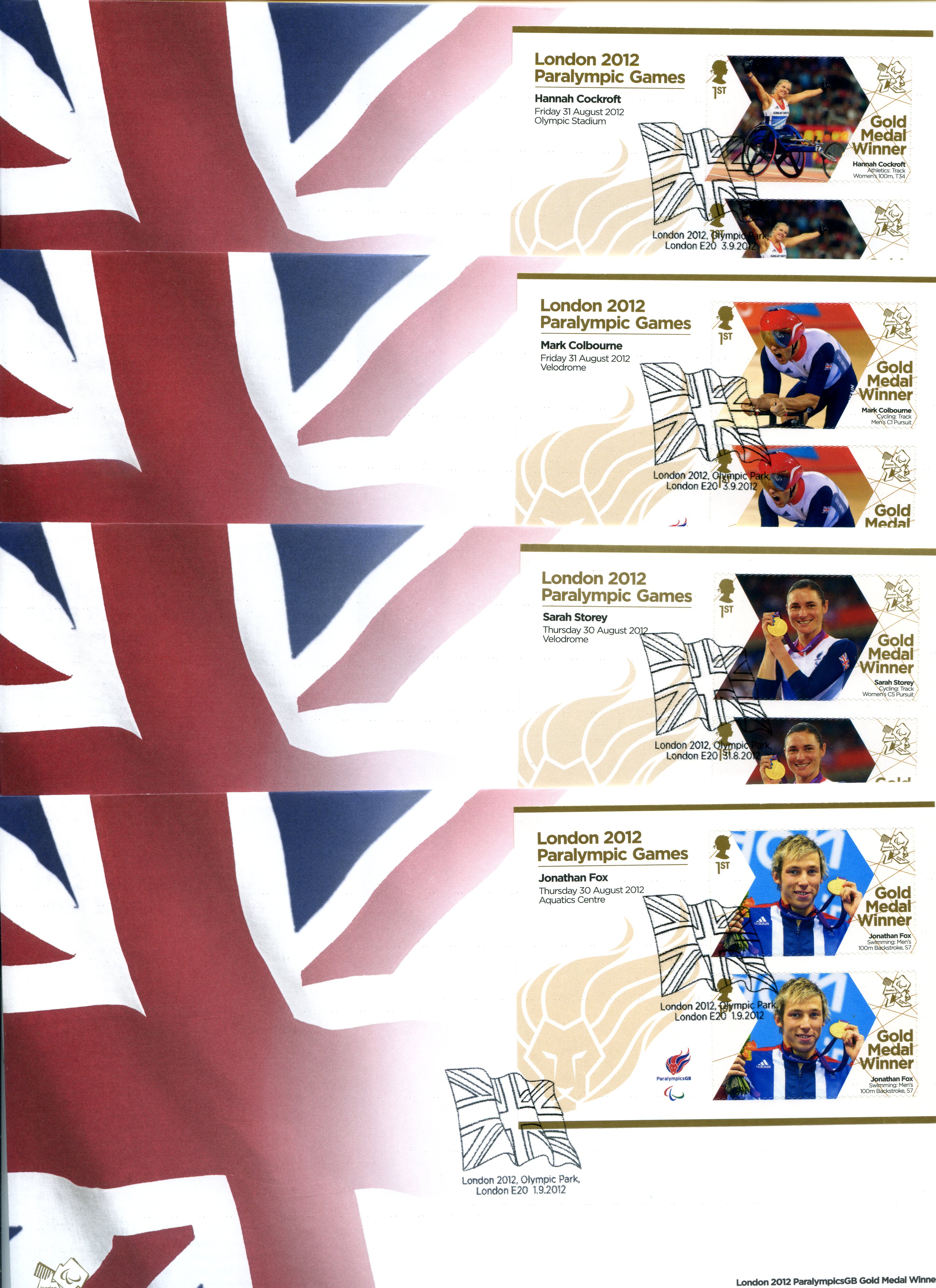 2012 LONDON PARALYMPIC GAMES - FULL SET OF 34 POSTAL COVERS - Image 9 of 9