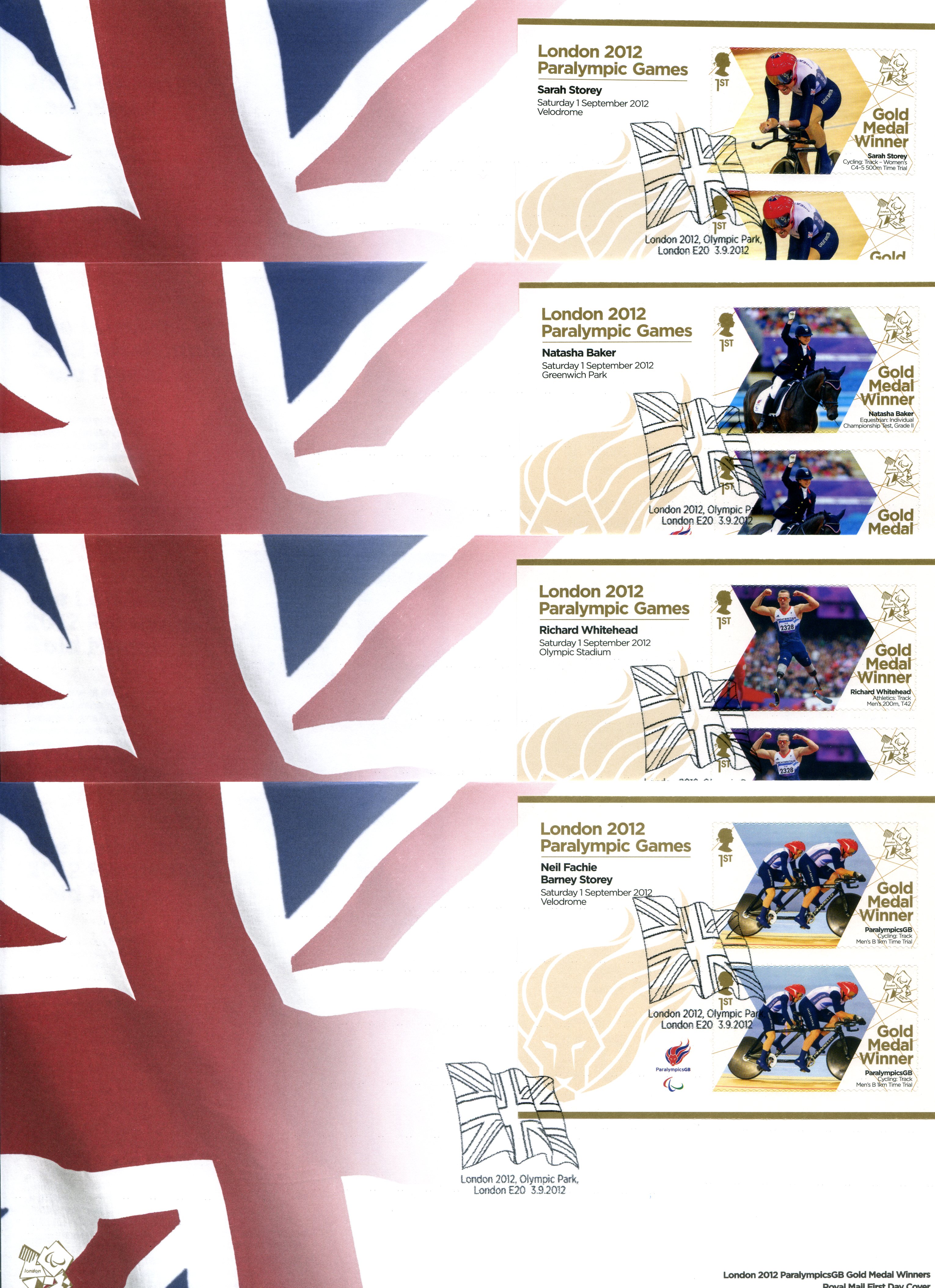 2012 LONDON PARALYMPIC GAMES - FULL SET OF 34 POSTAL COVERS - Image 6 of 9