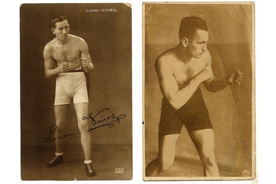 BOXING - LUCIEN VINEZ & LUDWIG HAYMAN VINTAGE PRE-WAR POSTCARDS