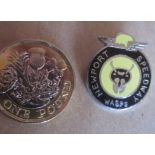 SPEEDWAY - NEWPORT WASPS SILVER BADGE