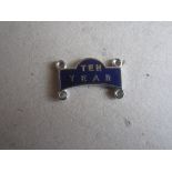 1950/60'S BIRMINGHAM CITY SUPPORTERS CLUB BADGE - TEN YEAR BAR