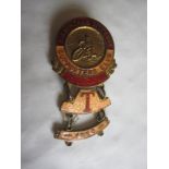 SPEEDWAY - BIRMINGHAM ORIGINAL GILT BADGE WITH TAMWORTH & 1950 BARS