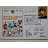 1972 WOLVES V JUVENTUS POSTAL COVER AUTOGRAPHED BY DEREK DOUGAN