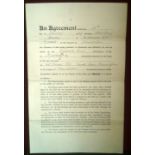 REDDITCH TOWN ORIGINAL PLAYERS CONTRACT 1939