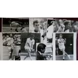 TENNIS - COLLECTION OF ORIGINAL PRESS PHOTOGRAPHS X 8