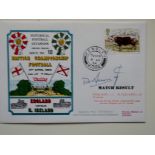 1984 ENGLAND V N.IRELAND POSTAL COVER AUTOGRAPHED BY PAT JENNINGS
